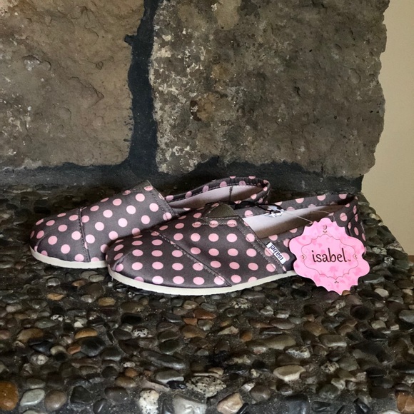 Cute Brown and Pink slip-on shoes - Picture 2 of 5